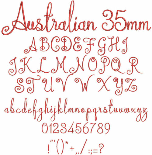 Australian 35mm Font 1