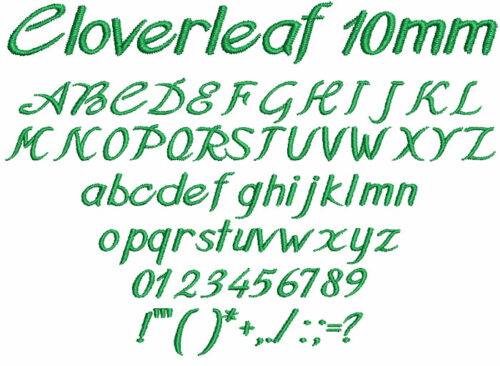 Cloverleaf 10mm Font 1