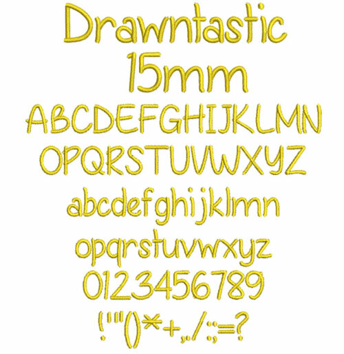 Drawntastic 15mm Font 1