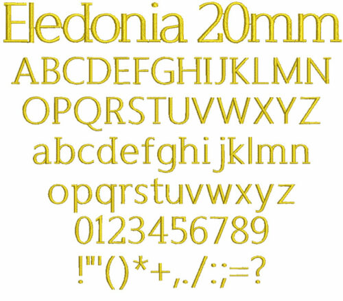 Eledonia 20mm Font 1