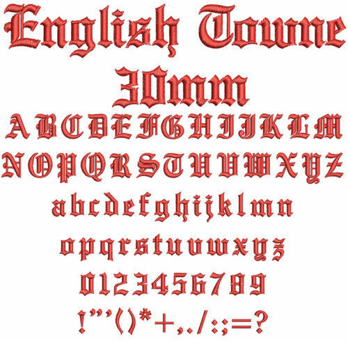 English Towne 30mm Font 1
