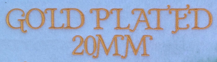 Gold Plated 20mm Font 3