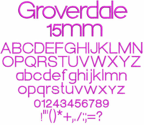 Groverdale 15mm Font 1