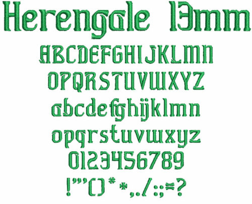 Herengale 13mm Font 1