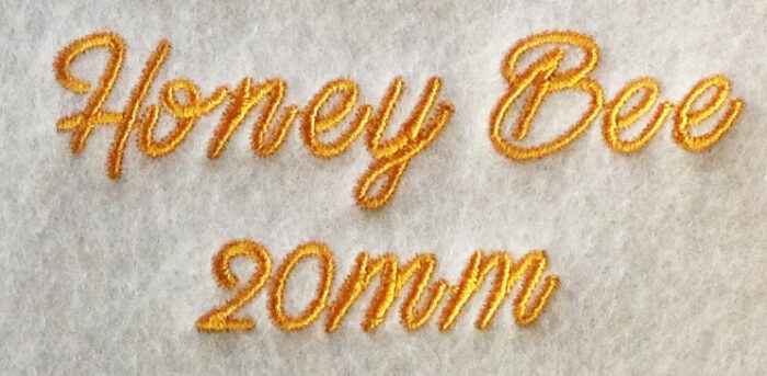 Honey Bee 20mm Font 3