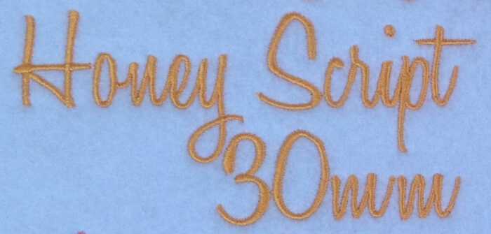 Honey Script 30mm Font 3
