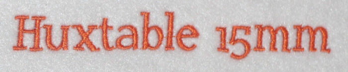 Huxtable 15mm Font 3