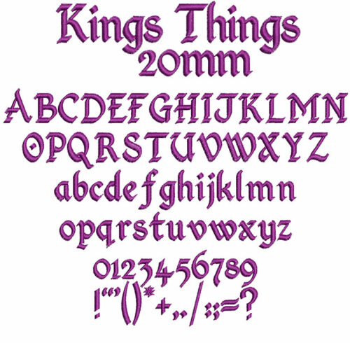 King Things 20mm Font 1