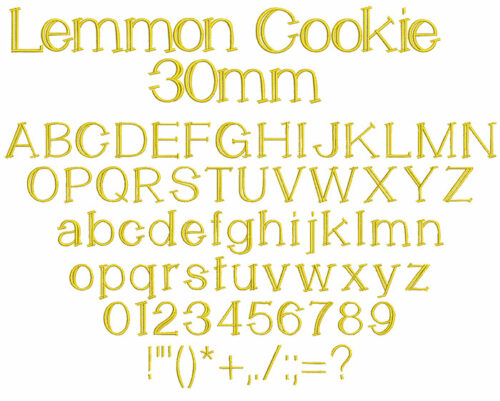 Lemon Cookie 30mm Font 1
