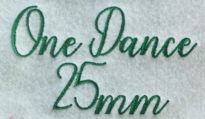 One Dance 25mm Font 3