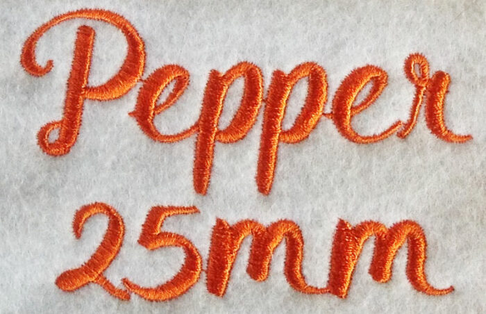 Pepper 25mm Font 3