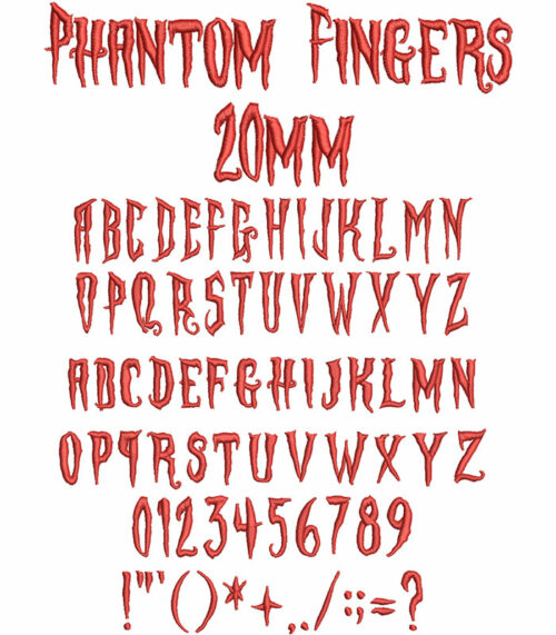 Phantom Fingers 20mm Font 1
