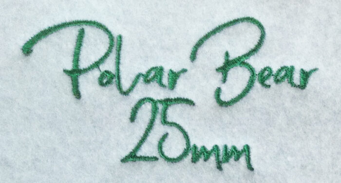 Polar Bear 25mm Font 3