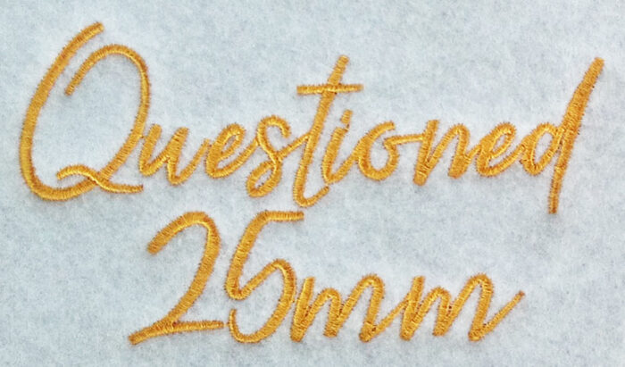 Questioned 25mm Font 3