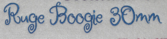 Ruge Boogie 30mm Font 3