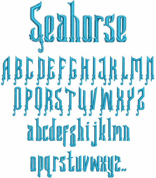 Seahorse 30mm Font 1