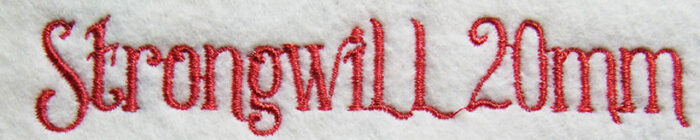 Strongwill 20mm Font 3