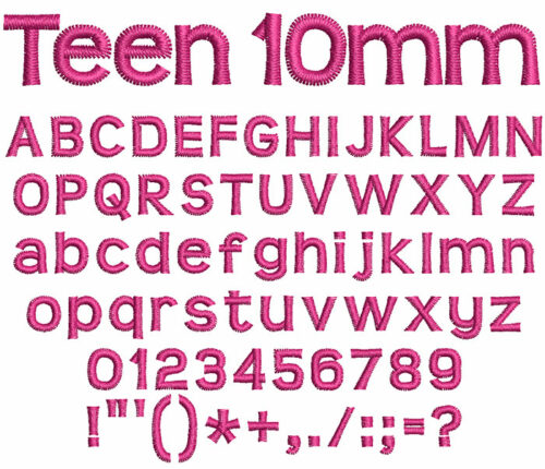 Teen 10mm Font 1