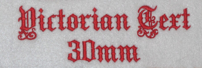 Victorian Text 30mm Font 3