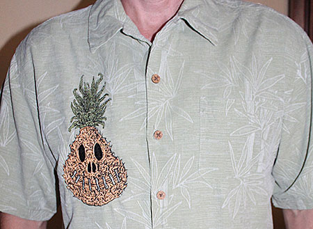 Pineapple shrunken head shirt