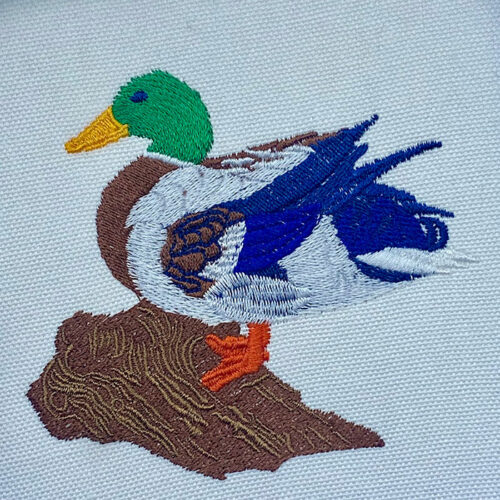 mallard duck embroidery design