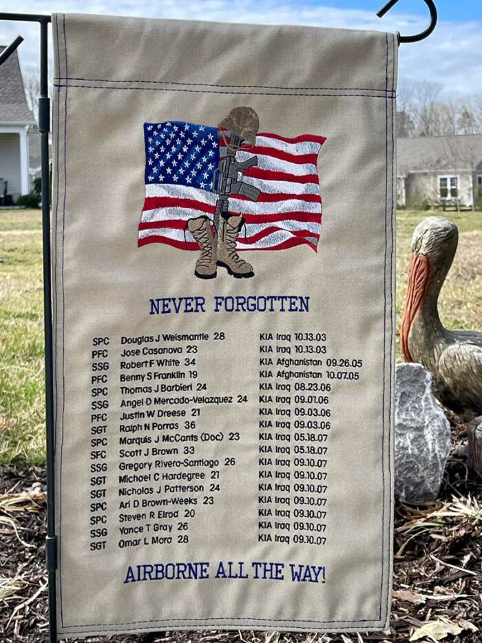 memorial day boots rifle banner