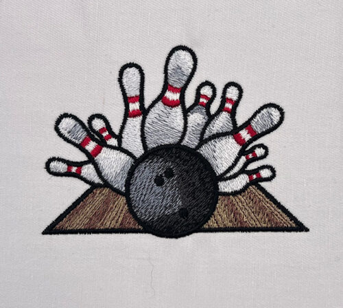 bowling crash embroidery design
