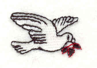 Embroidery Design: Dove 1 0.78w X 1.21h