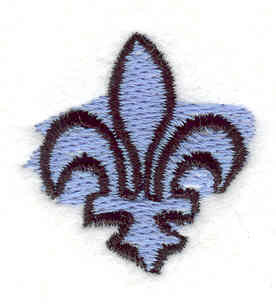 Embroidery Design: Fleur-de-lis1.20w X 1.21h
