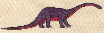 Embroidery Design: Dinosaur Brontosaurus 5.62w X 1.45h