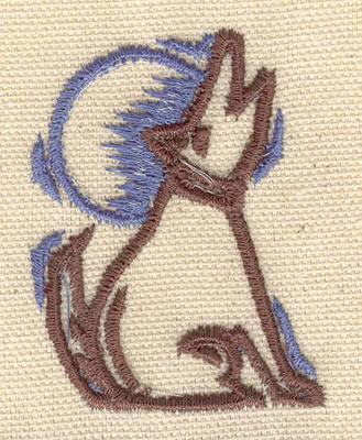Embroidery Design: Dog howling 1.66w X 2.22h