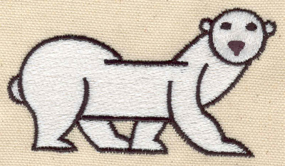 Embroidery Design: Polar Bear A 3.65w X 2.06h