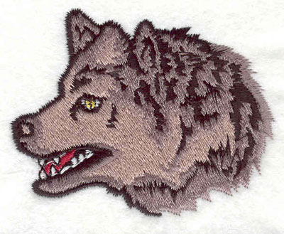 Embroidery Design: Wolf head D 2.73"w X 2.20"h