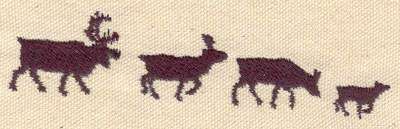 Embroidery Design: Deer family4.61w X 1.07h