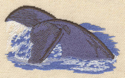 Embroidery Design: Whale fine 3.30w X 1.85h