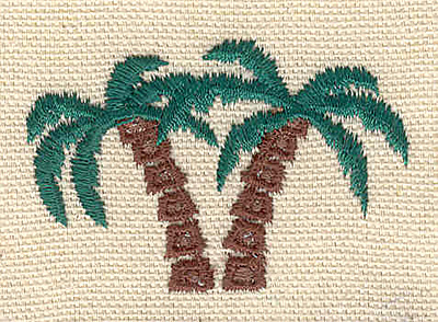 Embroidery Design: Palm trees A 2.10w X 1.40h