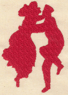 Embroidery Design: Swing dancers large 3.40w X 4.90h