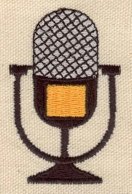 Embroidery Design: Microphone 1.60w X 2.50h