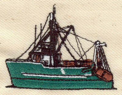 Embroidery Design: Boat 2.45w X 1.90h