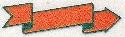 Embroidery Design: Arrow Shaped Banner1.10" x 4.00"