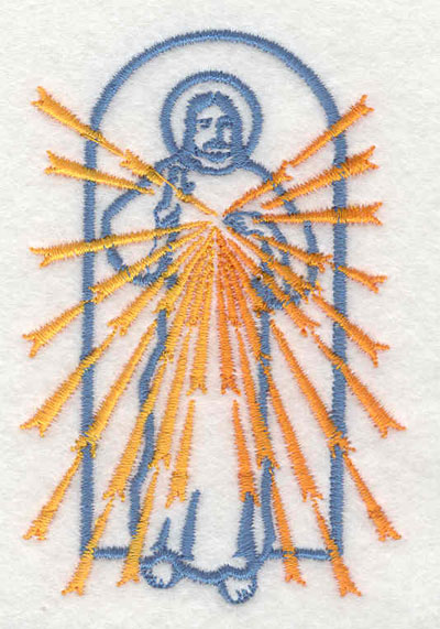 Embroidery Design: Jesus 2.35"w X 3.50"h