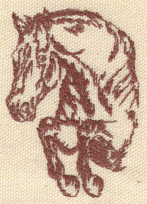 Embroidery Design: Horse leaping 1.85w X 2.70h