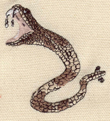 Embroidery Design: Rattlesnake 2.15w X 2.35h