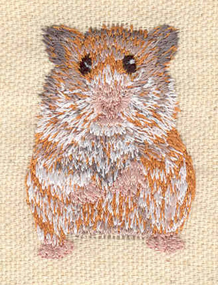 Embroidery Design: Hamster 1.25w X 1.80h