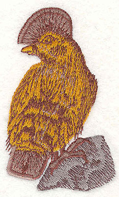 Embroidery Design: Bird on rock 3.40w X 2.00h