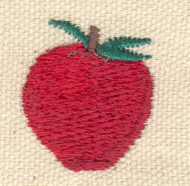 Embroidery Design: Apple 1.00w X 1.00h