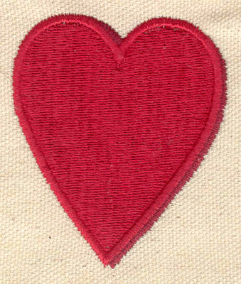 Embroidery Design: Heart 2.15w X 2.50h