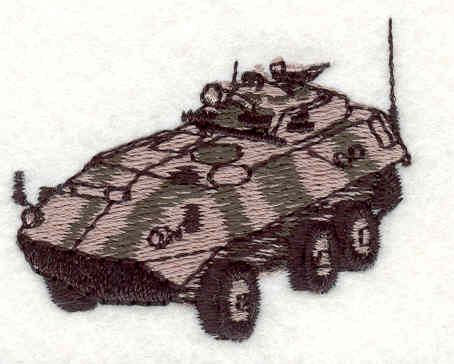 Embroidery Design: Military Vehicle 1.60w X 2.00h