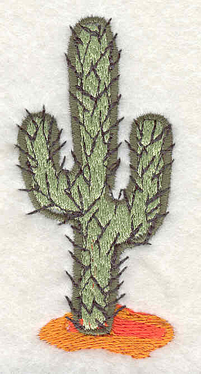 Embroidery Design: Cactus C3.13"H x 1.45"W