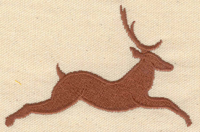 Embroidery Design: Deer leaping 3.98w X 2.58h
